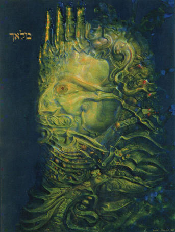 Ernst Fuchs/ Cherub wie ein Malachit